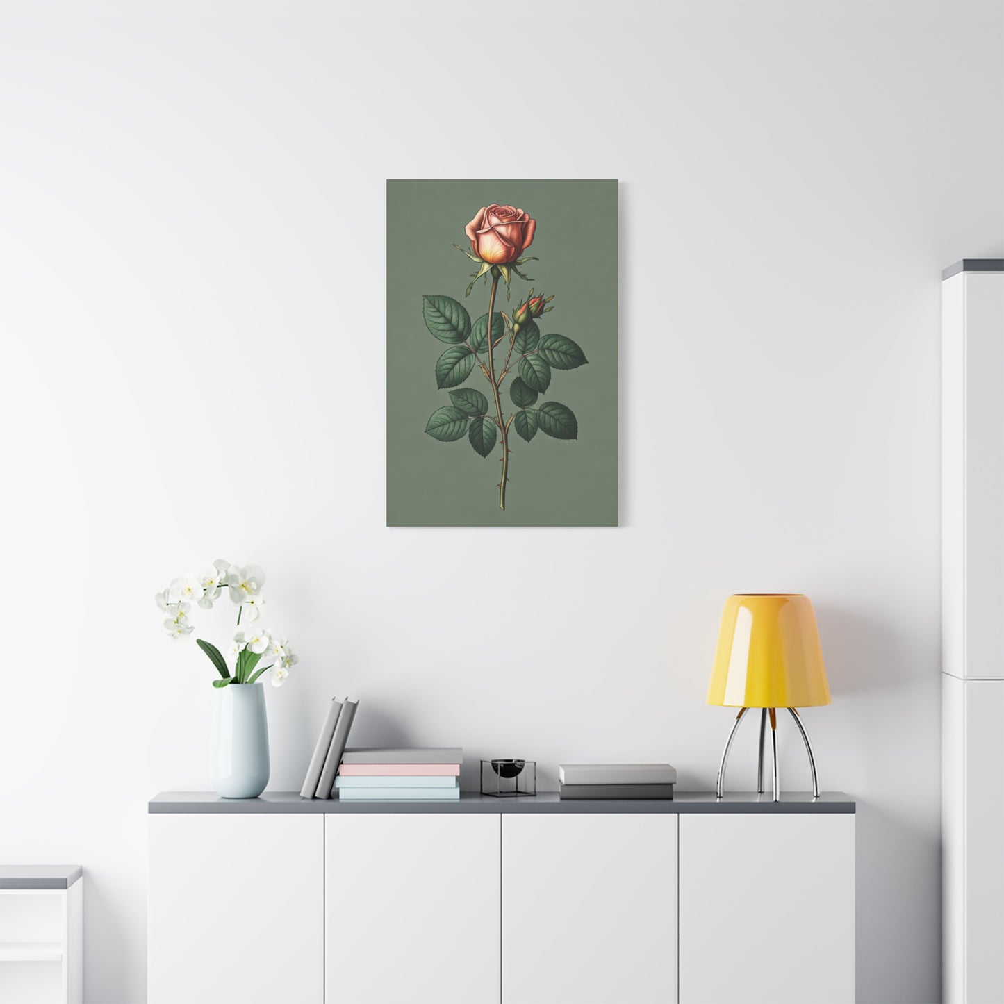 Vintage Rose Study Illustration Wall Art & Canvas Prints