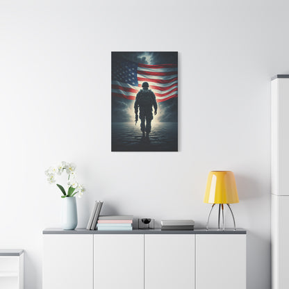Soldier Standing for Freedom Wall Art & Canvas Prints .