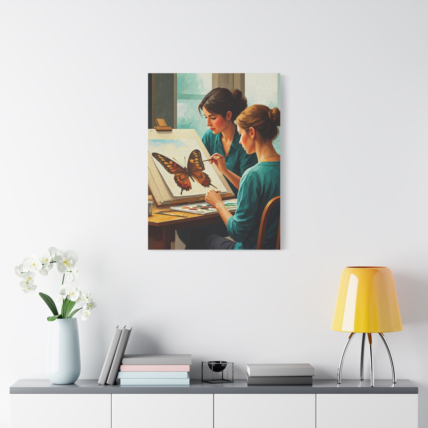 Artistic Butterfly Painting Studio Wall Art & Canvas Prints