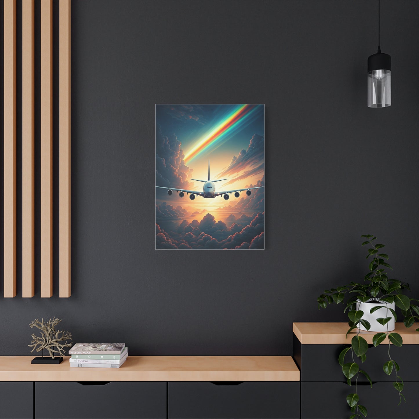 Rainbow Sky Flight Horizon Wall Art & Canvas Prints
