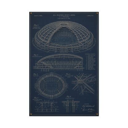 All Weather Stadium Blueprint Sports Wall Art & Canvas Print