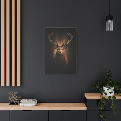Golden Halo Stag Portrait Wall Art & Canvas Print
