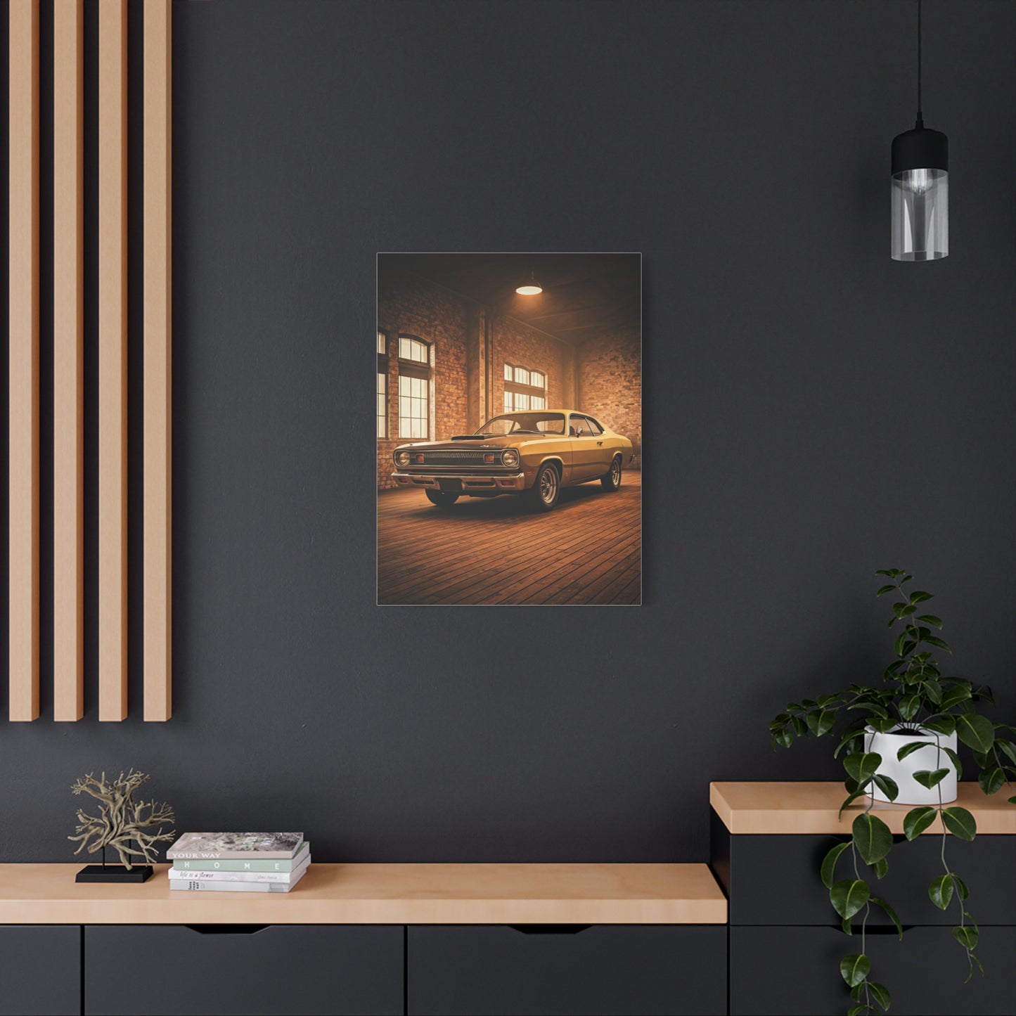 Plymouth Duster 340 Dusty Restoration Shop Wall Art & Canvas Prints