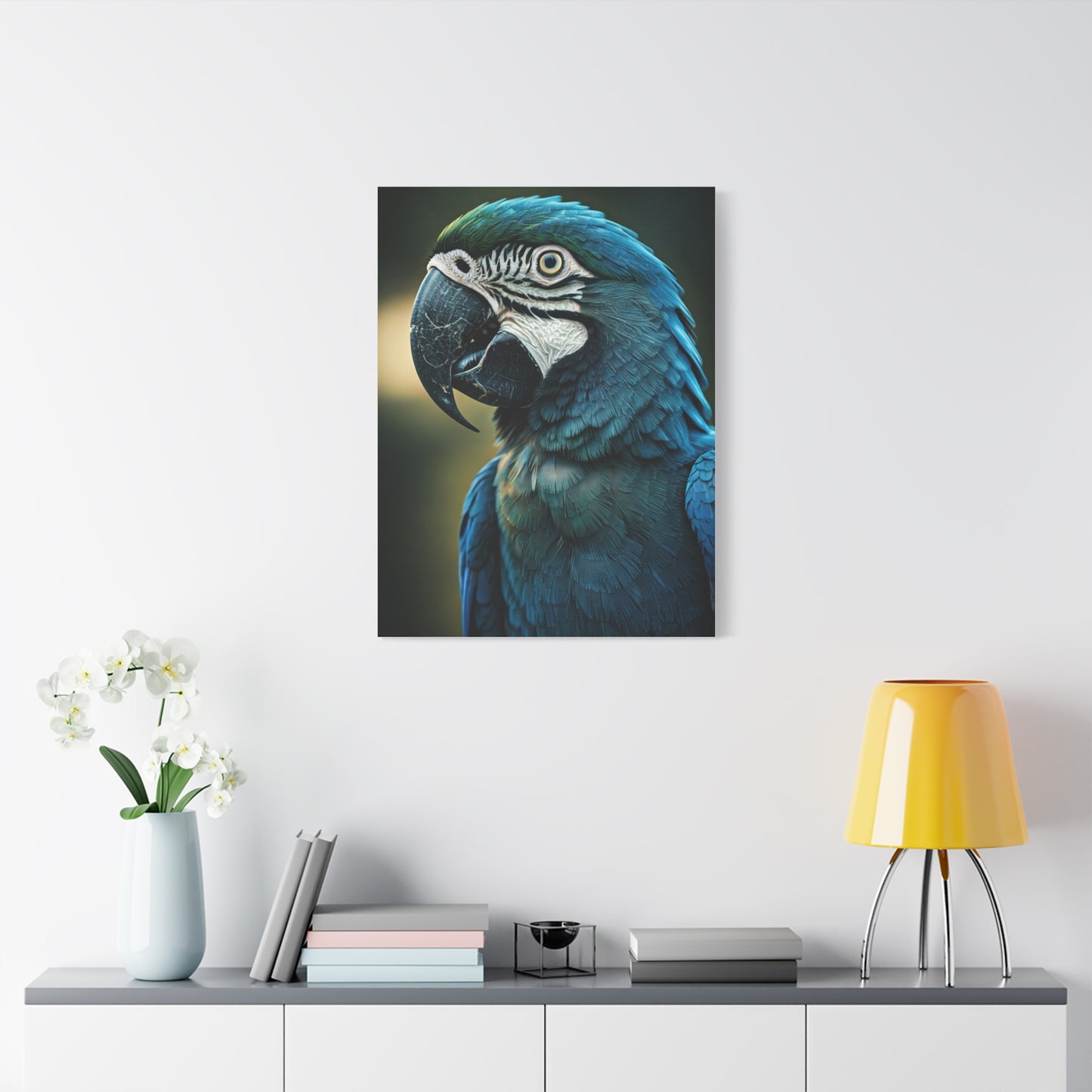 Regal Blue Macaw Portrait Wall Art & Canvas Prints