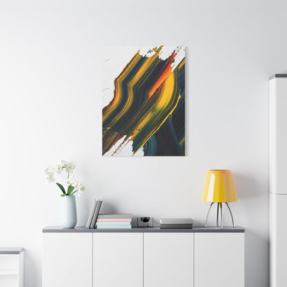 Dark Gold Layered Flow Abstract Wall Art & Canvas Prints
