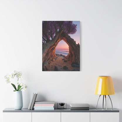 Driftwood Arch Coastal Sunset Wall Art & Canvas Print