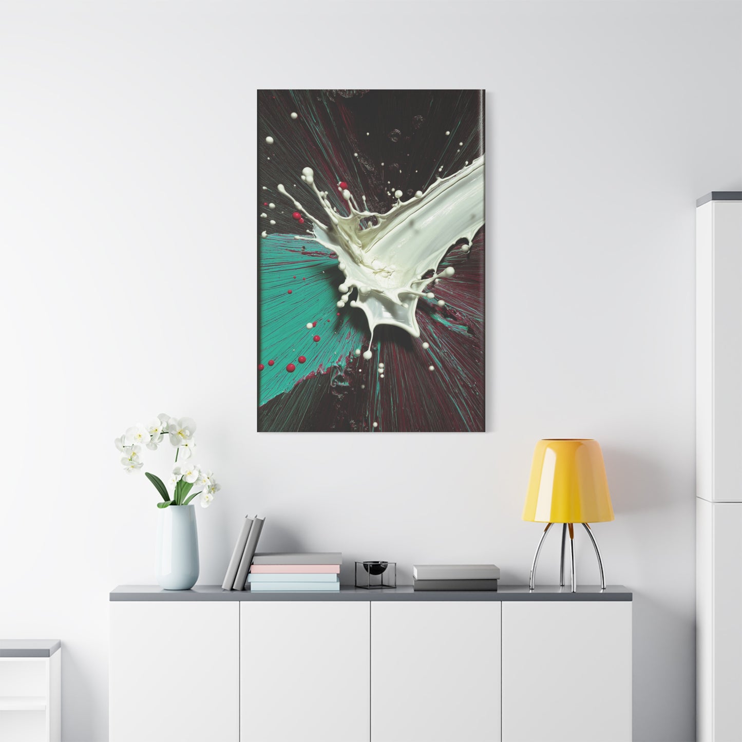 Abstract Liquid Paint Impact Wall Art & Canvas Print