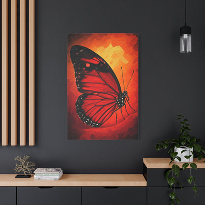 Crimson Butterfly Close-Up Wall Art & Canvas Prints