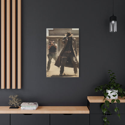High Noon Gunslinger Showdown Wall Art & Canvas Print