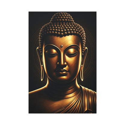 Serene Enlightenment Buddha Close-Up Wall Art & Canvas Prints