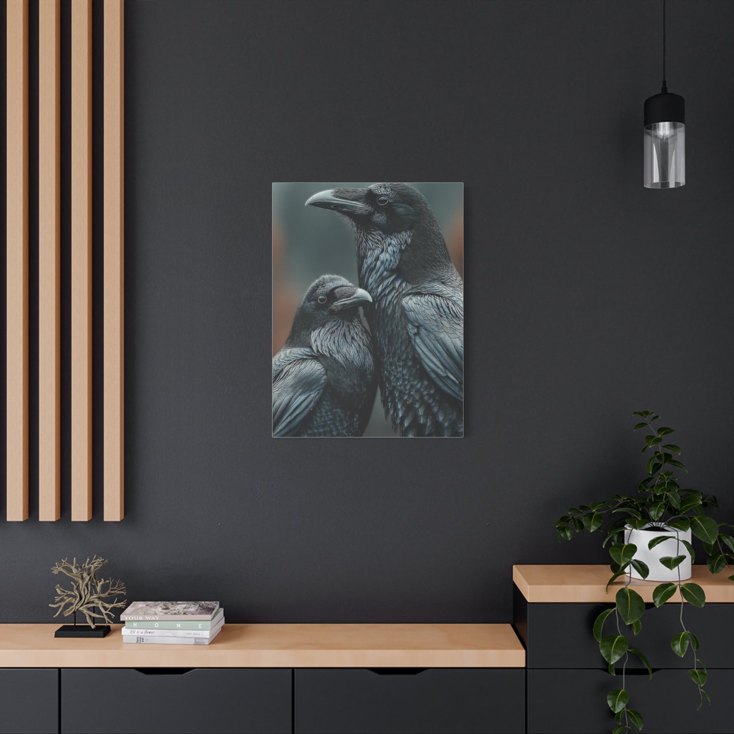 Raven and Crow Portrait – Shadow Companions Wall Art & Canvas Print