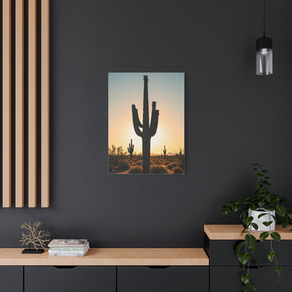 Sunset Saguaro Silhouette Wall Art & Canvas Prints