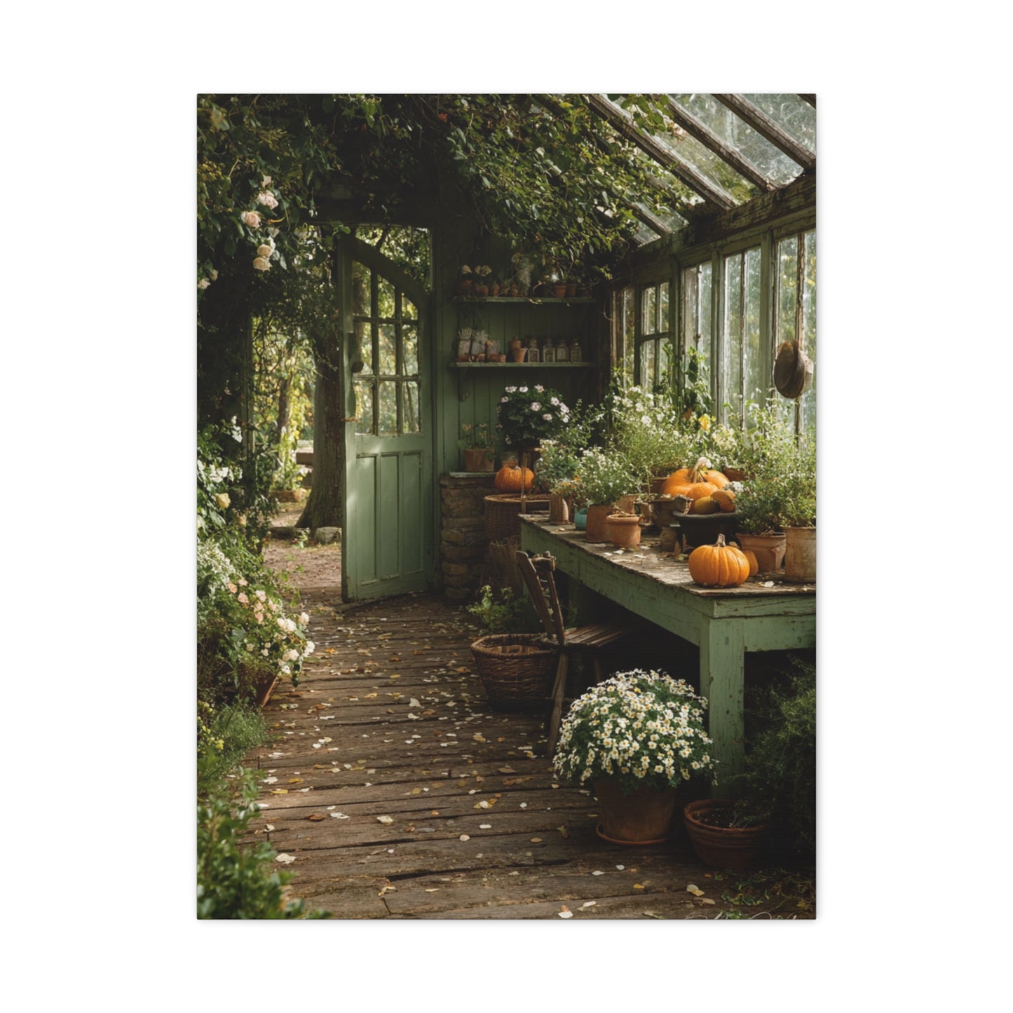 Farmhouse Greenhouse Harvest Interior Wall Art & Canvas Print