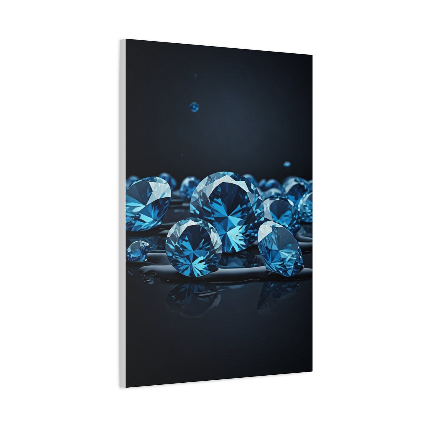 Scattered Blue Diamonds Luxury Wall Art & Canvas Prints