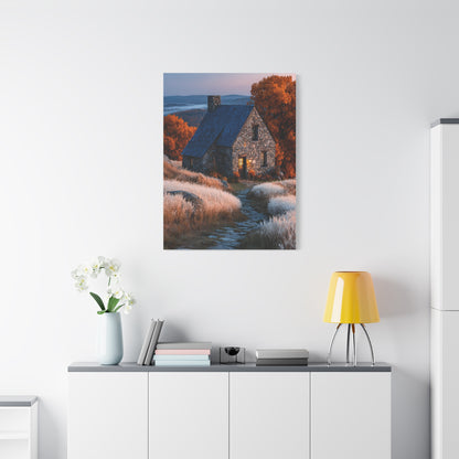 Autumn Cottage in Golden Hills Wall Art & Canvas Print