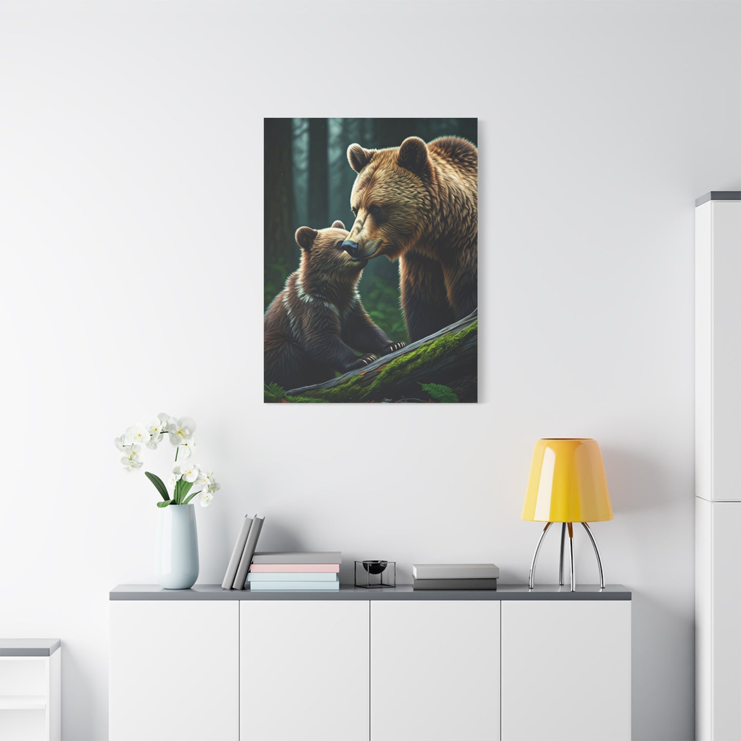Mother and Cub Bear Forest Wall Art & Canvas Prints