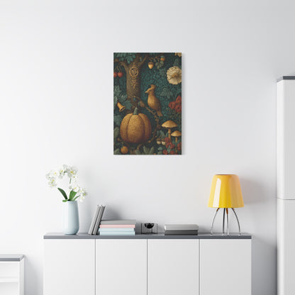 Autumn Woodland Tapestry Scene Wall Art & Canvas Print