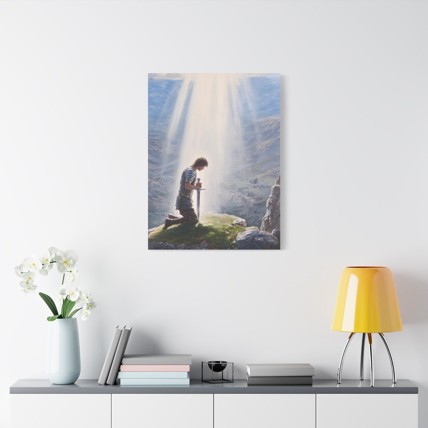 King Arthur Claiming Excalibur Sacred Destiny Wall Art & Canvas Print