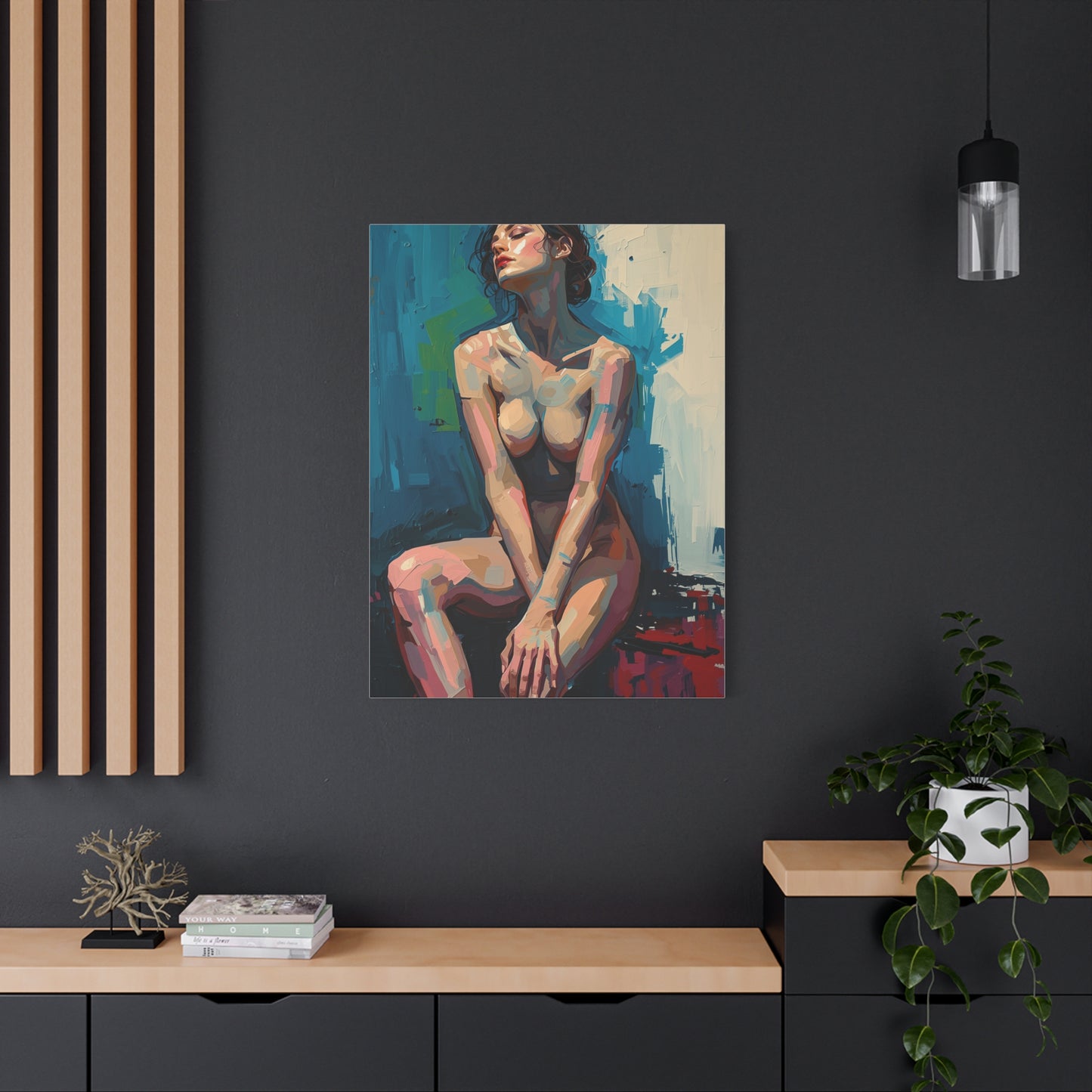 Contemporary Abstract Nude Portrait Wall Art & Canvas Print