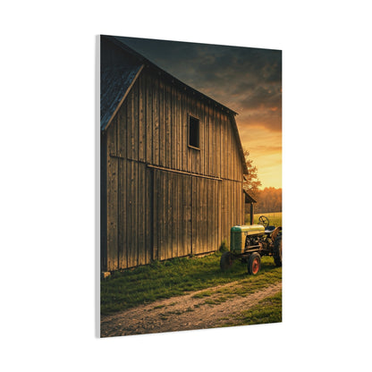 Vintage Tractor by Rustic Barn Wall Art & Canvas Prints