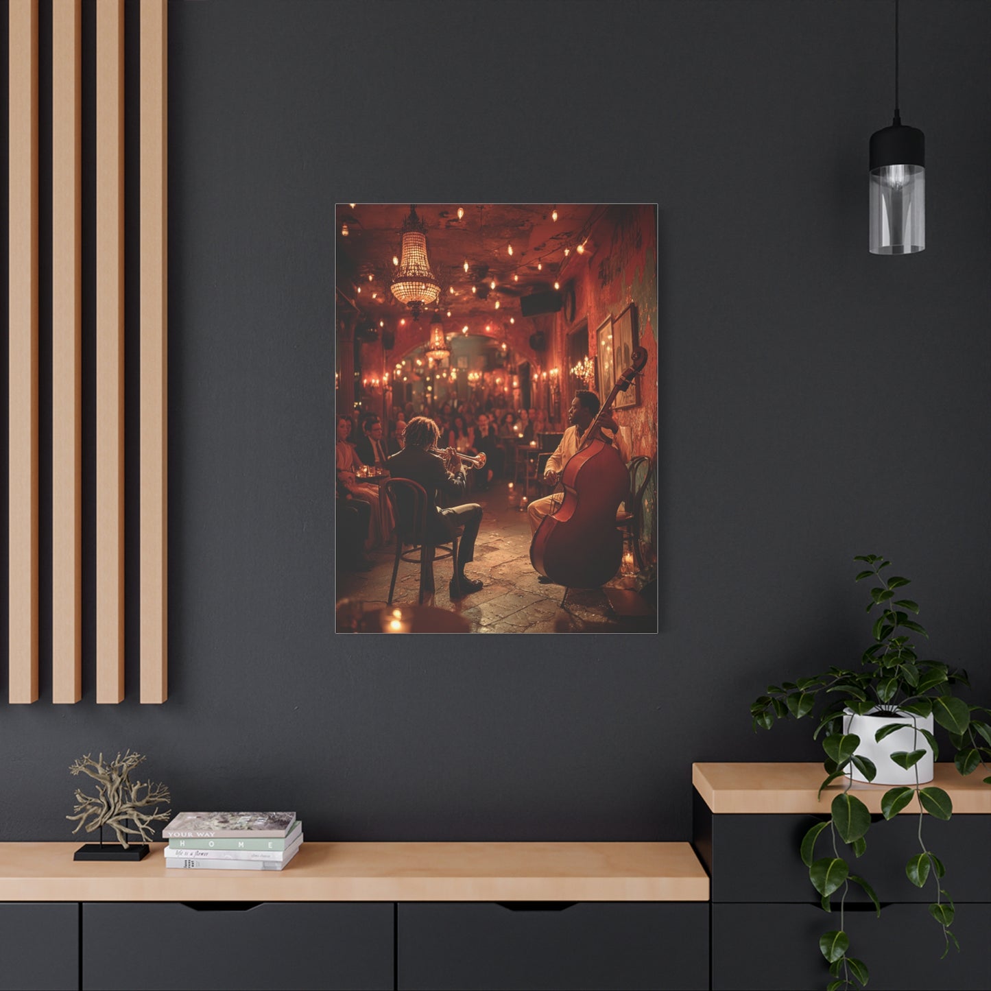 Intimate Jazz Club Performance Wall Art & Canvas Print
