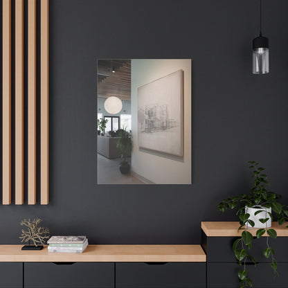 Refined Architectural Linework Artwork Wall Art & Canvas Print