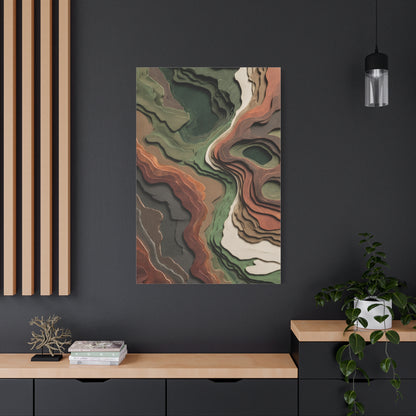 Abstract Terrain Inspired Layered Landscape Wall Art & Canvas Print