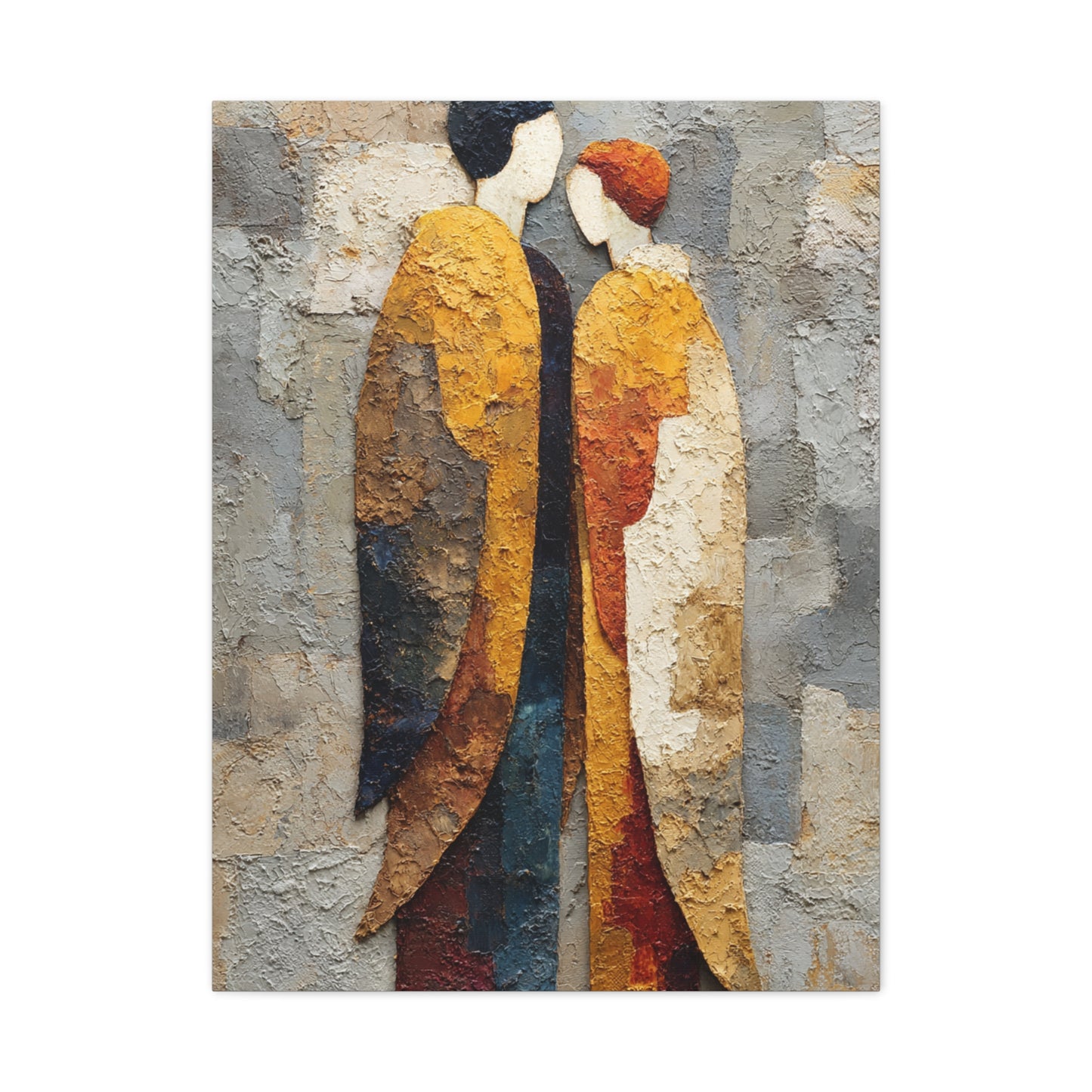 Textured Golden Figures Unity Wall Art & Canvas Print
