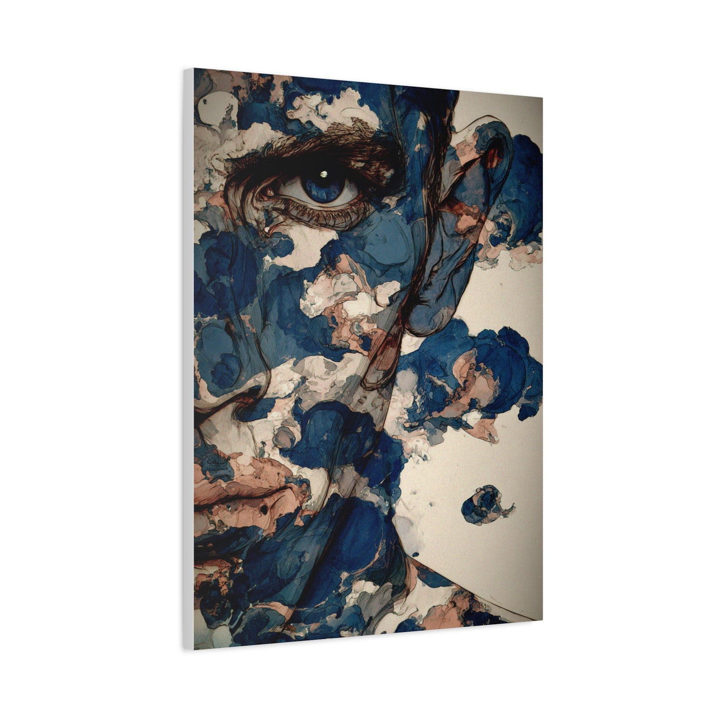 Ink Cloud Portrait Abstract Wall Art & Canvas Print