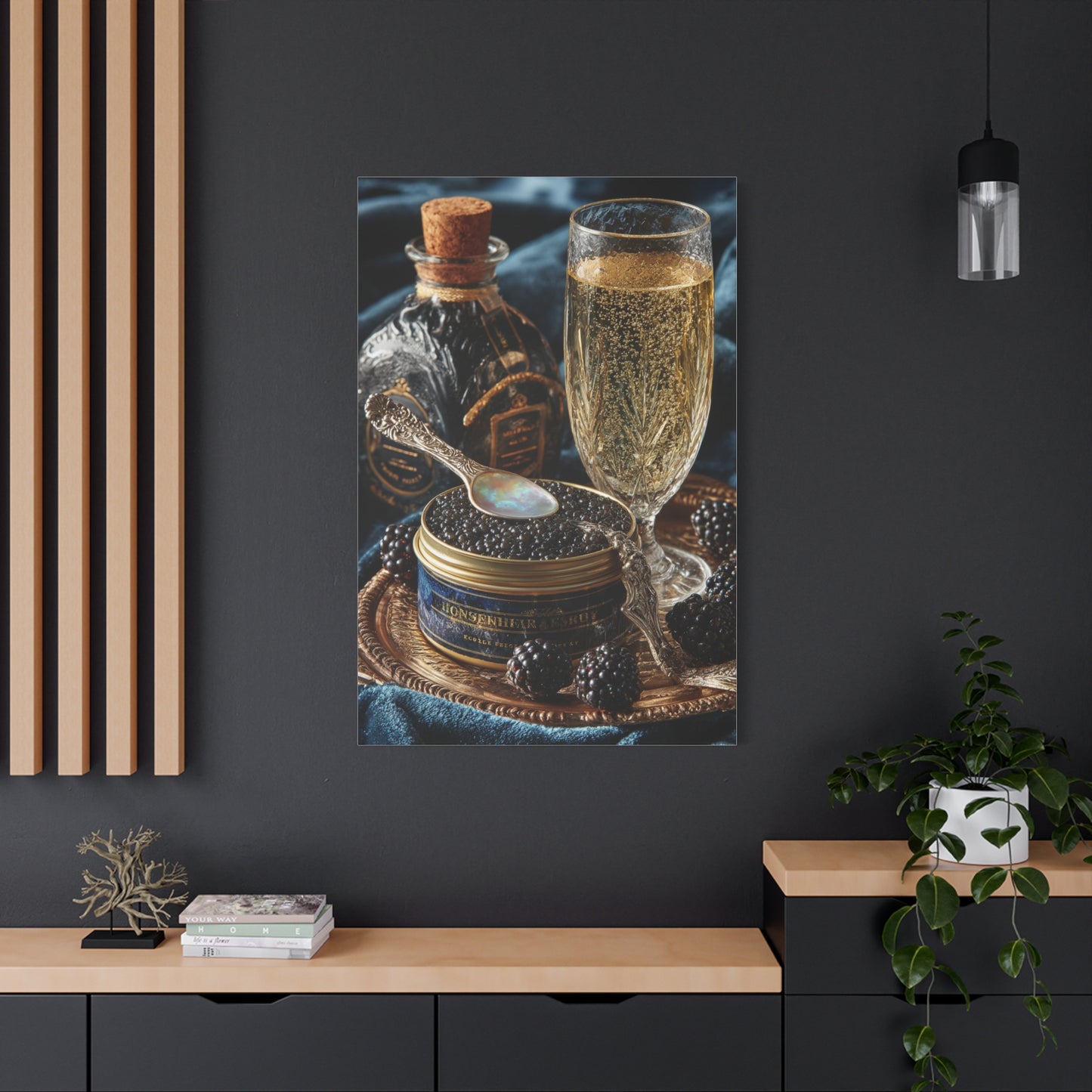 Caviar and Champagne Luxury Still Life Wall Art & Canvas Print