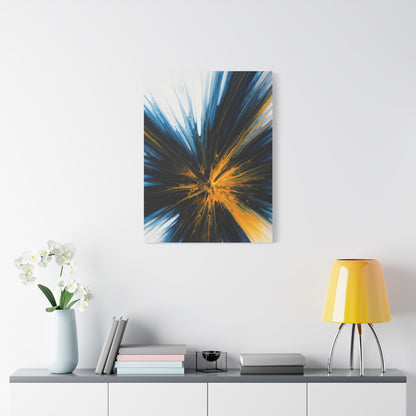 Blue and Gold Radiating Abstract Wall Art & Canvas Prints