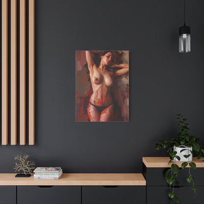 Sensual Impasto Figure Composition Wall Art & Canvas Print