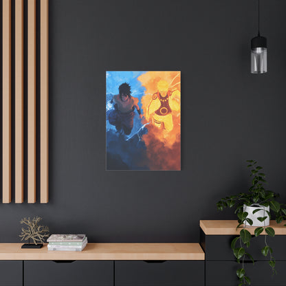Naruto Uzumaki and Sasuke Uchiha Elemental Divide Wall Art & Canvas Print