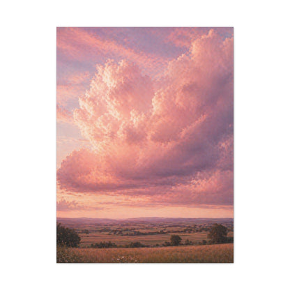 Pink Cloudscape Horizon Landscape Wall Art & Canvas Print