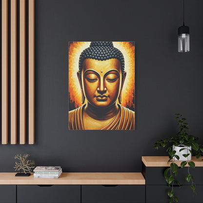 Golden Serenity Buddha Wall Art & Canvas Prints