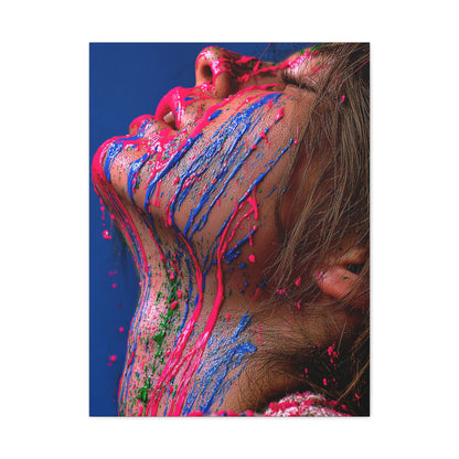 Liquid Pigment Expression Portrait Wall Art & Canvas Print