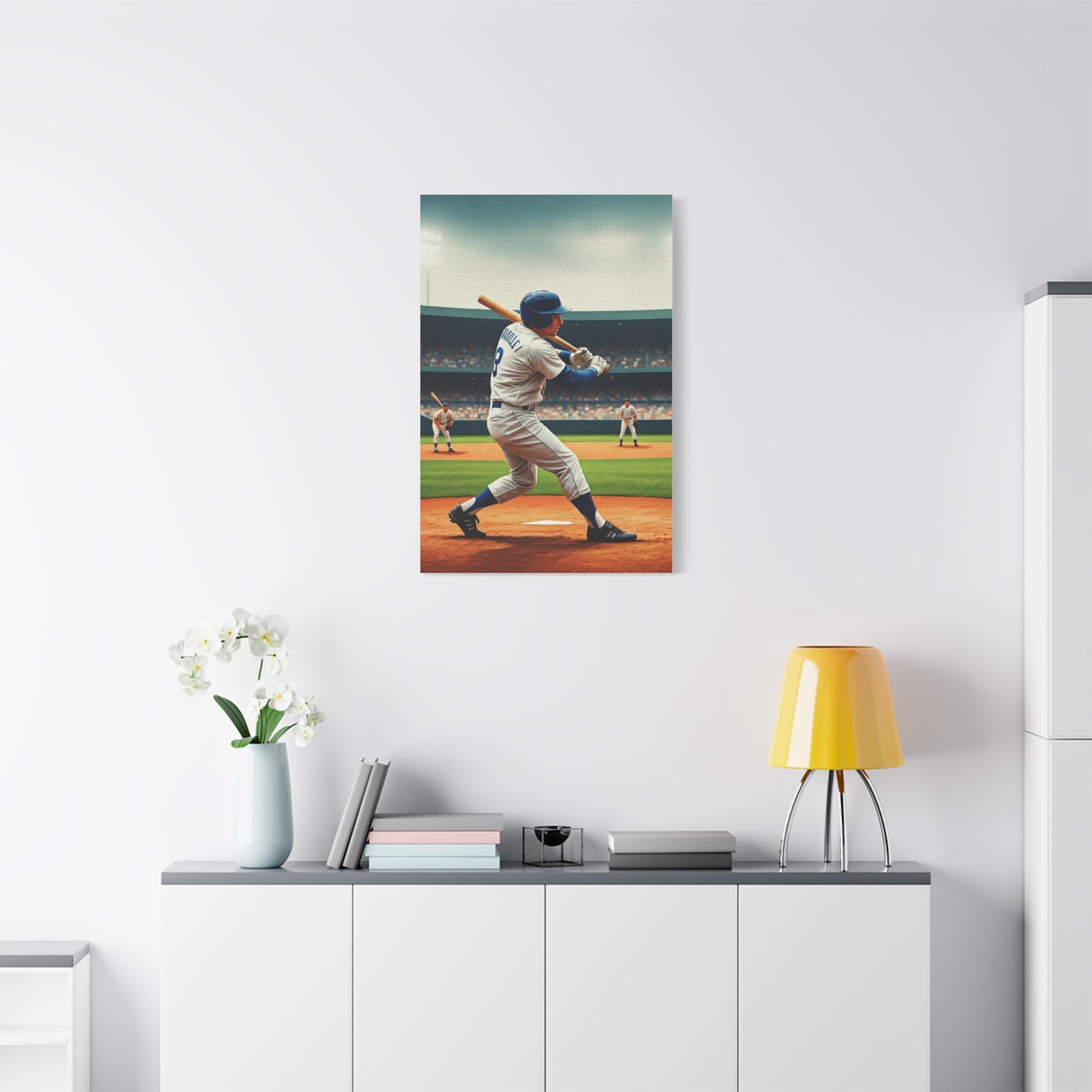 Classic Batter Swing in Stadium Action Wall Art & Canvas Prints