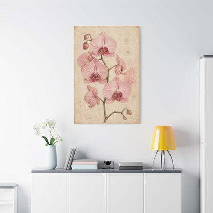 Vintage Orchid Botanical Study Wall Art & Canvas Print