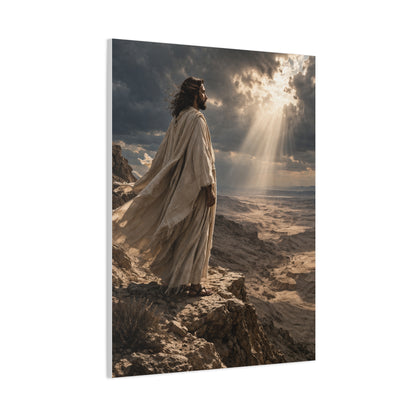Christ Overlooking the Wilderness Light Wall Art & Canvas Print