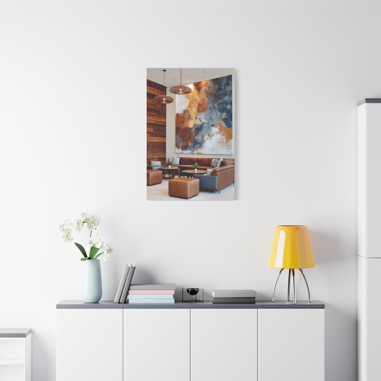 Luxury Earth Abstract Hotel Lobby Wall Art & Canvas Print