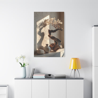 Sculptural Driftwood Bonsai Wall Art & Canvas Print