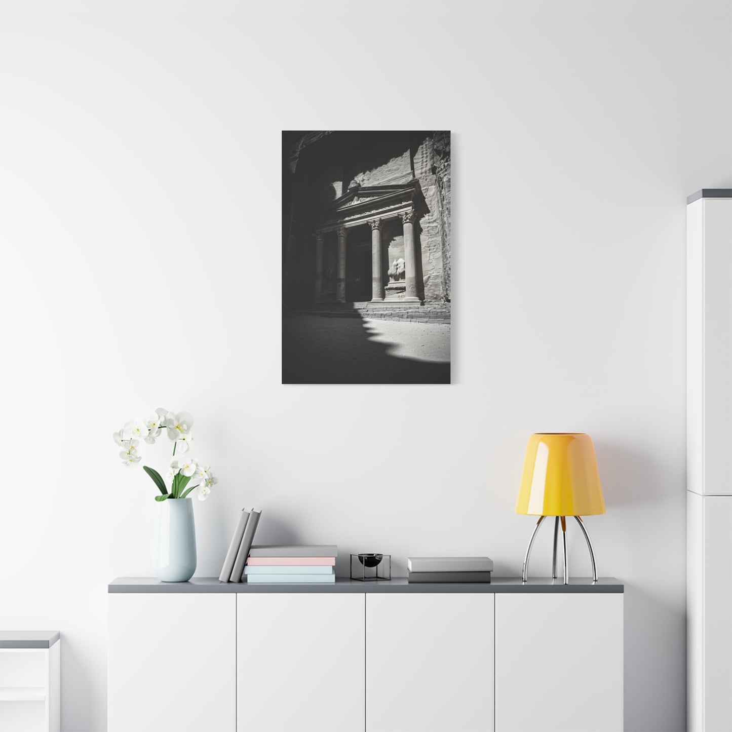 Petra Rock-Cut Temple Shadows Wall Art & Canvas Prints