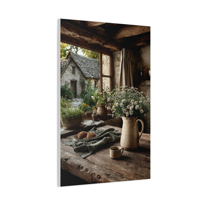 Rustic Farmhouse Window Still Life Wall Art & Canvas Print