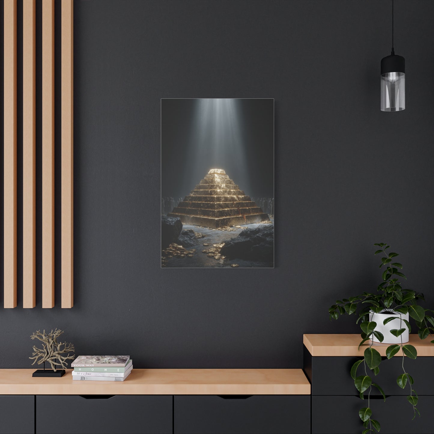 Monumental Gold Pyramid Treasury Wall Art & Canvas Print
