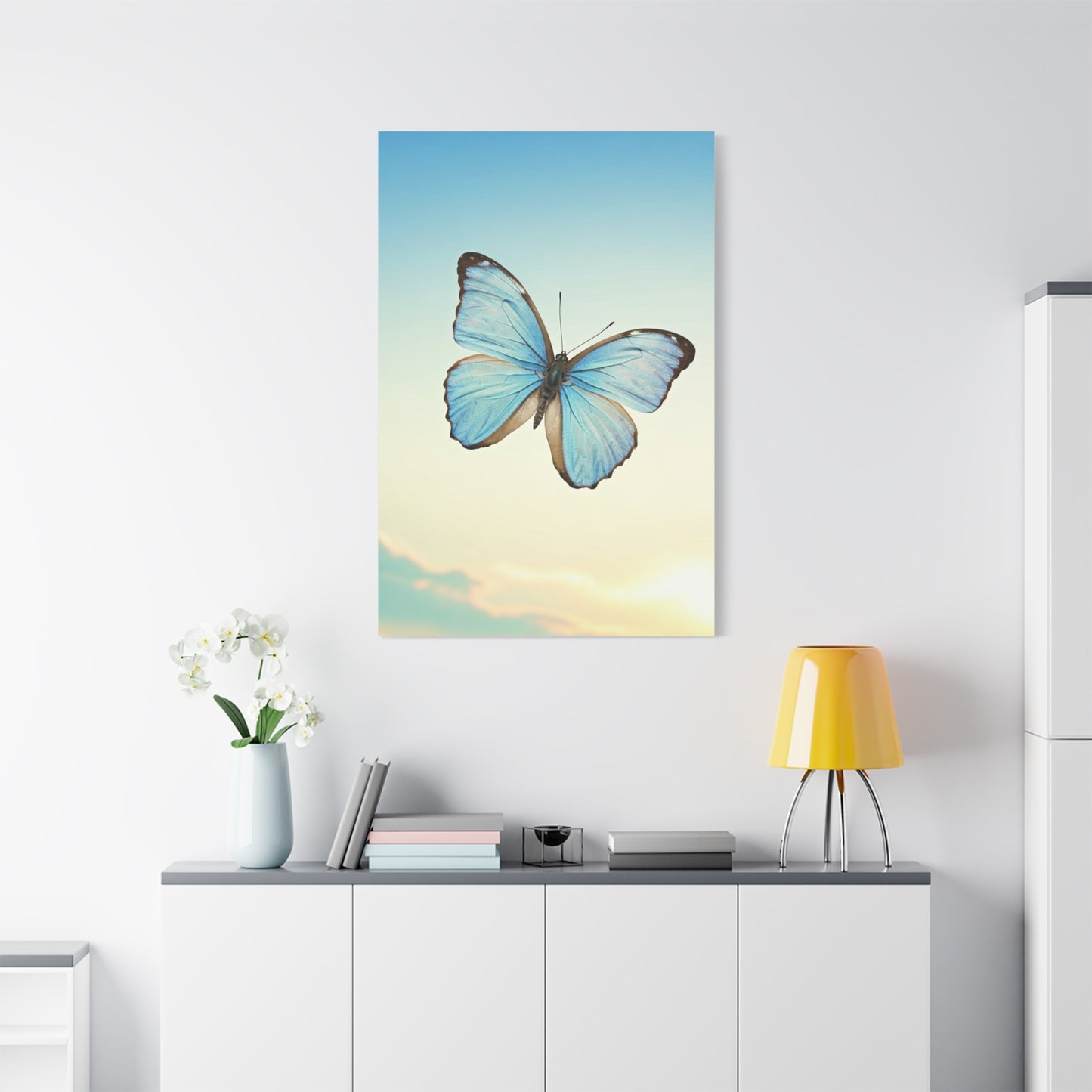 Blue Sky Butterfly Serenity Wall Art & Canvas Prints