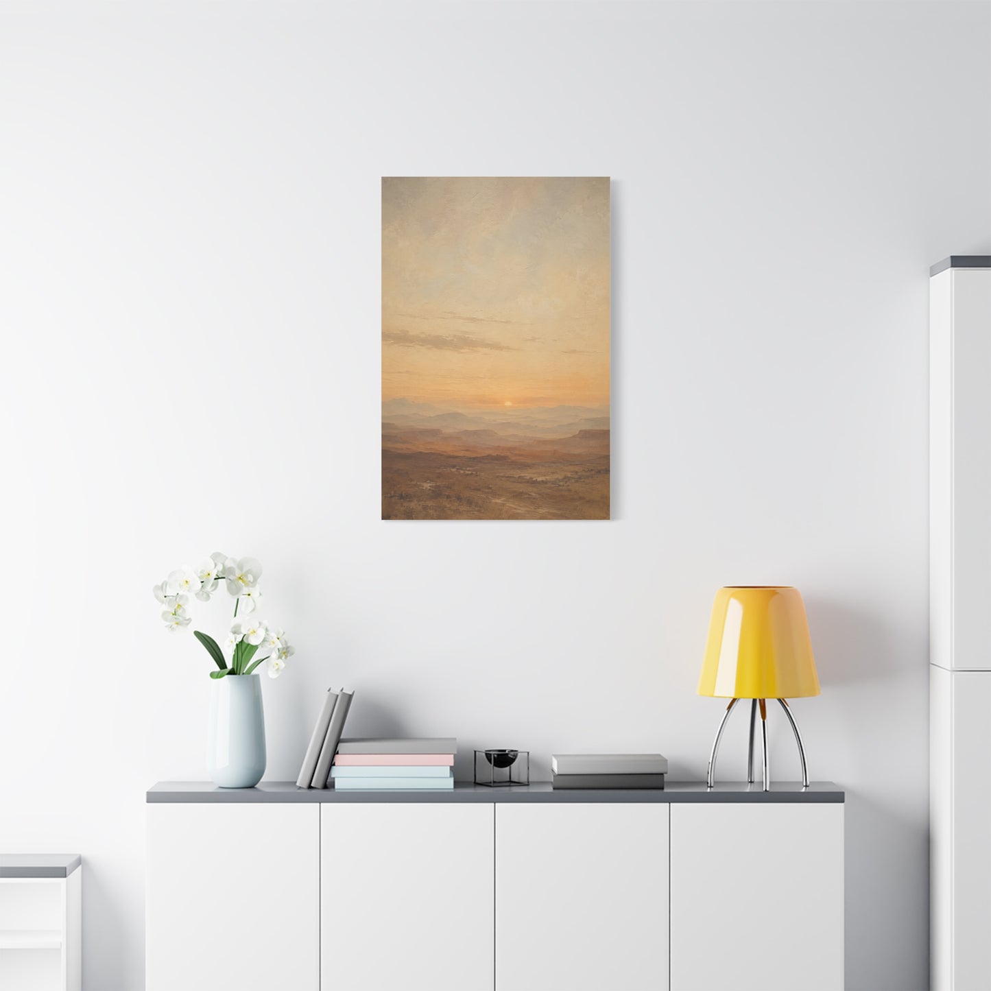 Minimal Desert Horizon Sunset Panorama Wall Art & Canvas Print