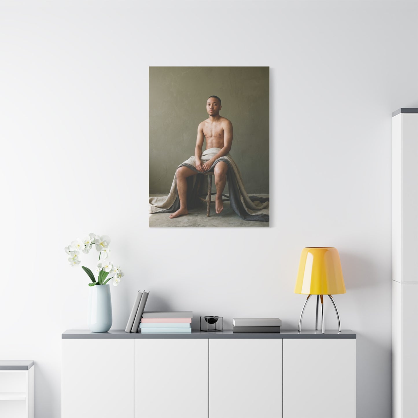 Contemporary Male Nude Portrait Wall Art & Canvas Print