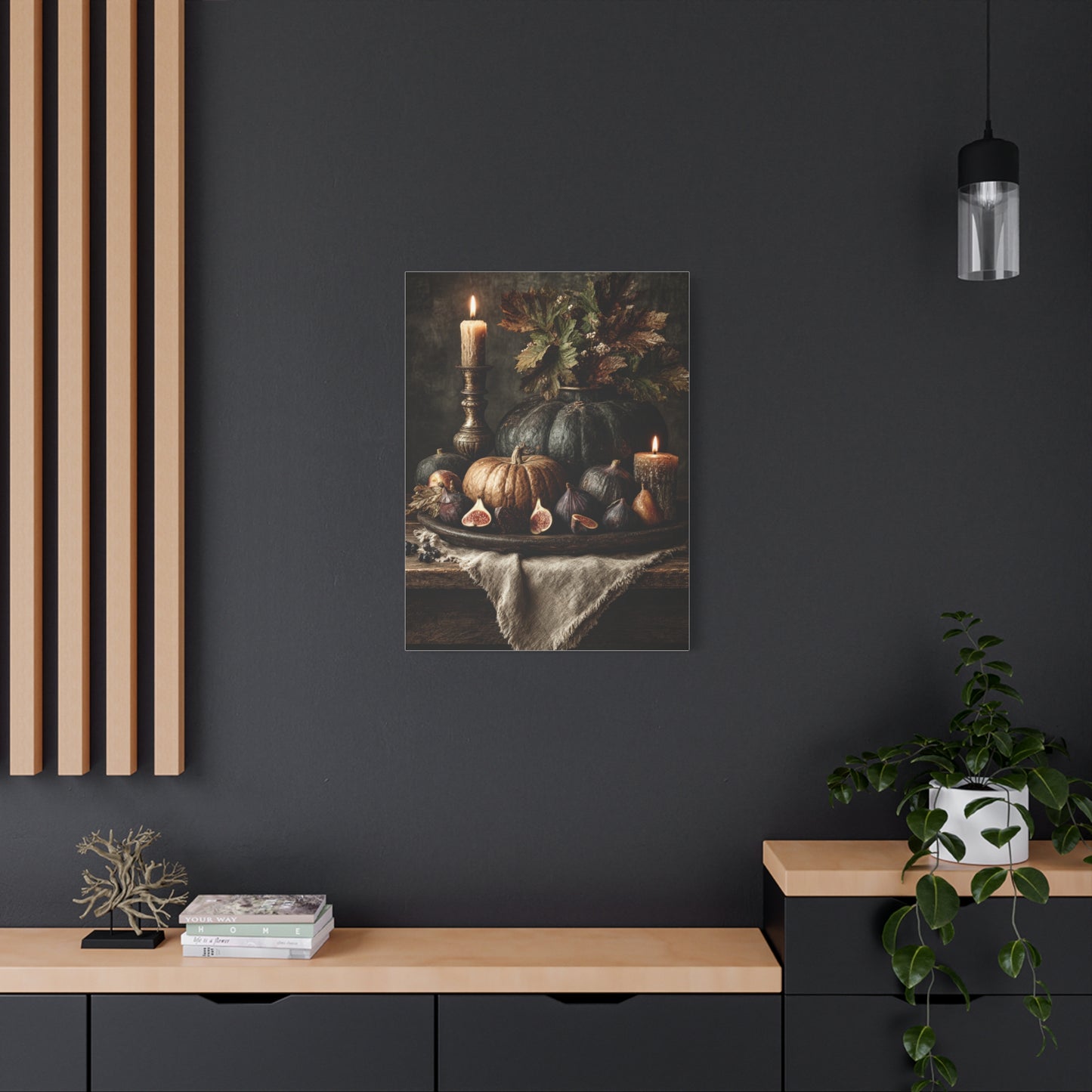 Autumn Harvest Candle Still Life Wall Art & Canvas Print