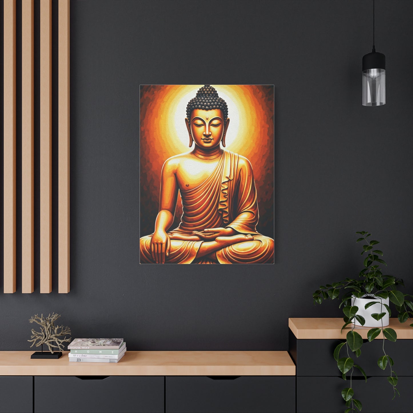 Sacred Enlightenment Buddha Figure Wall Art & Canvas Prints