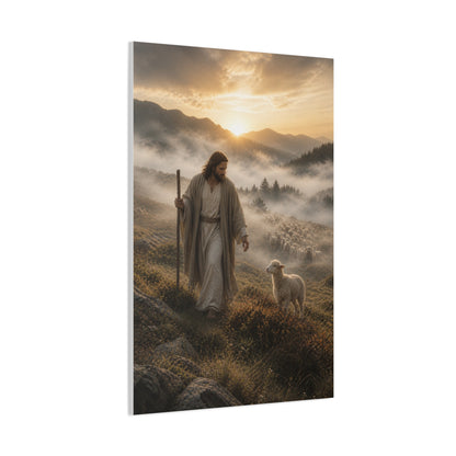 The Good Shepherd with Lamb Wall Art & Canvas Print